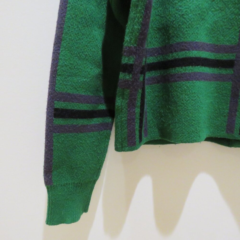 TULAROSA Bellair Cardigan Green Plaid XS Preppy Cropped Old Money - Picture 12 of 15